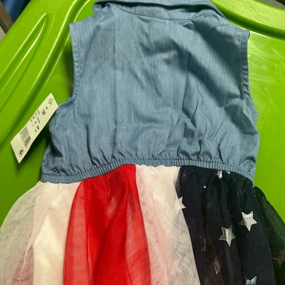 Disney Minnie Mouse Chambray Sleeveless Americana Dress